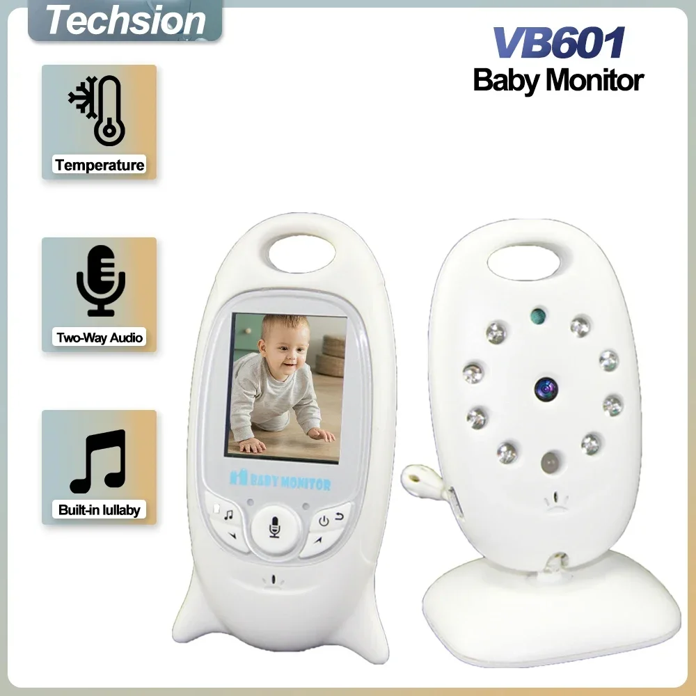 VB601 Video Baby Monitor Wireless 2.0'' LCD Babysitter 8 Lullabies Night Vision Temperature Security Nanny Camera 2 Way Talk