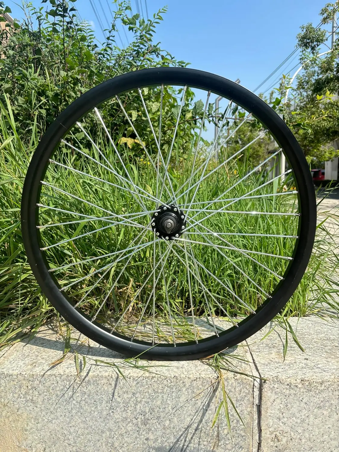 26 inch Double Wall Aluminum Front Rim 10G 36 Spokes | Heavy Duty Wheel for MTB/Road/Cruiser Bicycles