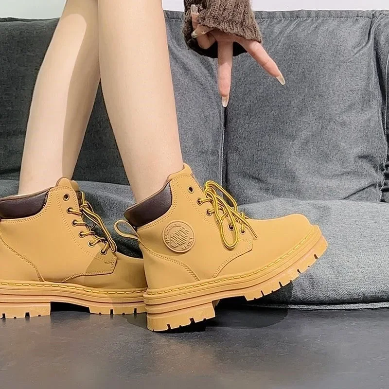 Women Boots Winter High-top Fashion Casual Goth Shoes 2024 New Trend Ankle Boots Women Korean Version Tooling Shoes for Women