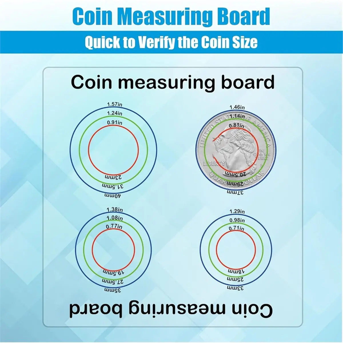 Silver Coin Tester Kit, Gold Testing Kit,Include Coin Holder, Magnifier, Magnetic Clasp, Calipers, Measuring Mat