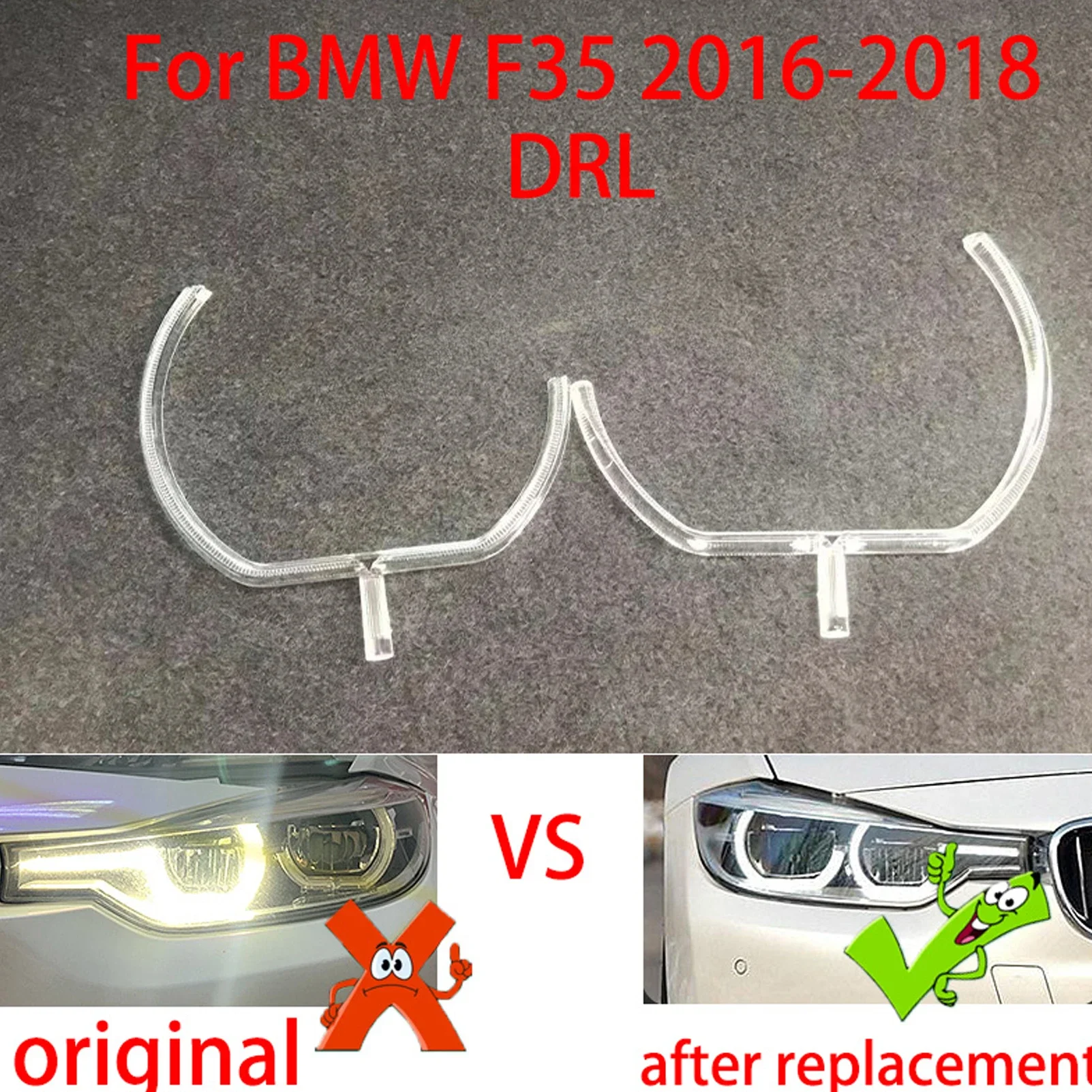 

Car DRL Headlight Light Guide Plate Daytime Running Lights Tube Lamp Bar Strip for BMW 3 Series F35 2016-2018 Car Tube Strip