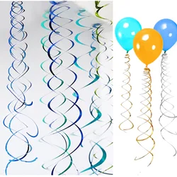 6pcs/set Happy Birthday Spiral Pendant Ceiling Hanging Garland PVC Swirl Banner for Birthday Party Home Christmas Decoration
