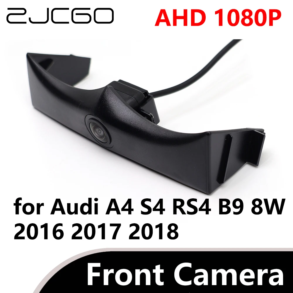 

ZJCGO AHD 1080P CVBS 480P 170° Car Parking LOGO Front View Camera waterproof for Audi A4 S4 RS4 B9 8W 2016 2017 2018