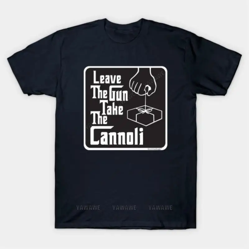 

Beach man tee shirt fashion print tees Leave The Gun Take The Cannoli T Shirt unisex t shirts teenager casual tops short sleeve