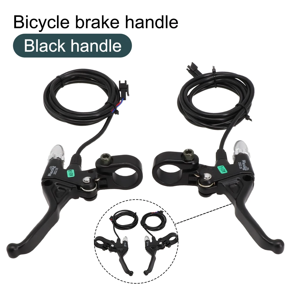 1 Pair Brake Levers Black Cutout E-bike Electric Lever Mechanical 150CM 49PDD Aluminum Alloy Usefully Accessories
