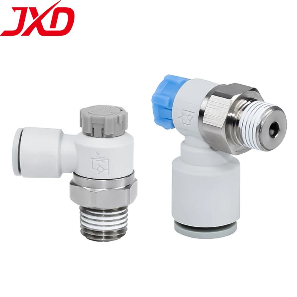5PCS JXD AS Series AS2201F-01/02-04/06/08/10/12SA AS3201F-03/04-06/08/10/12/16SA Air Speed Control Valve For Air Exhaust