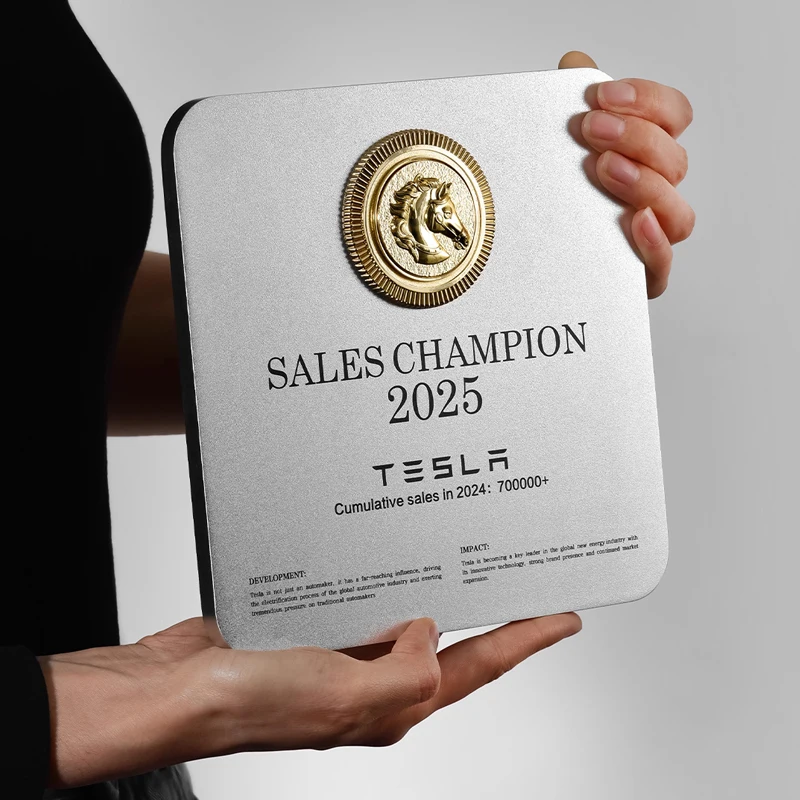 

Customized Anniversary Medal Metal, Competition Reward Honors Souvenirs Decor, High-end Aluminum Alloy Plaque Commemorative, 1Pc