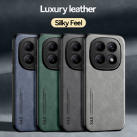Luxury Leather Case for Xiaomi Redmi Note 15 5G Magnetic Car Holder Phone Shell for Redmi note15pro+ Note14Pro+ 5G Fundas