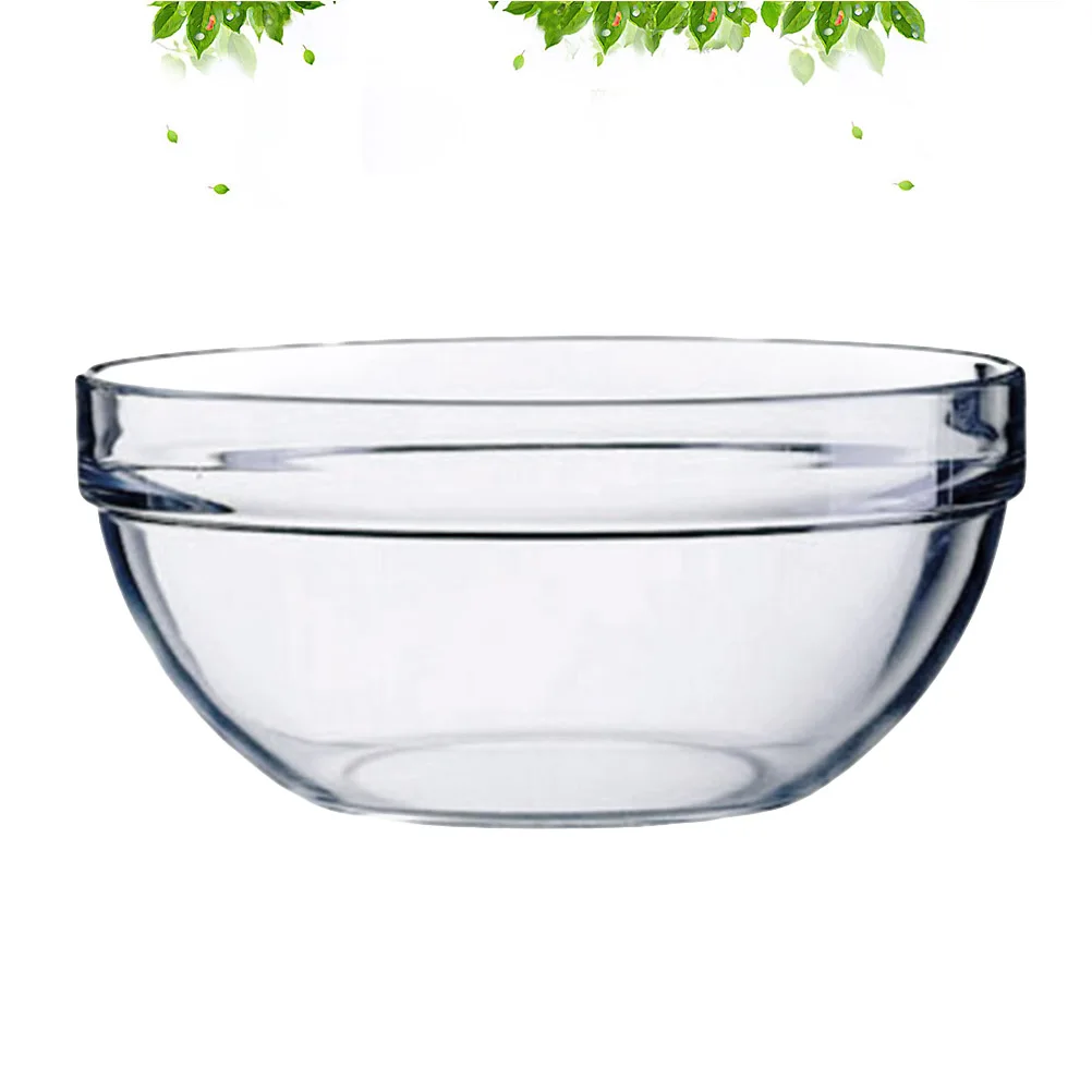 

1 Pc Salad Bowl Acrylic Thicken Transparent Round Bowl for Serving Fruit Vegetable Snack (23 x 10 cm)
