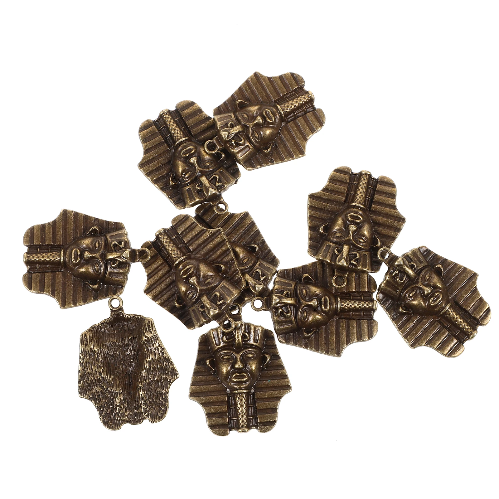 

10 Pcs Zinc Alloy Charms Retro Head Pendant Vintage Metal Jewelry Making Supplies for Necklace Bracelet Earrings Craft