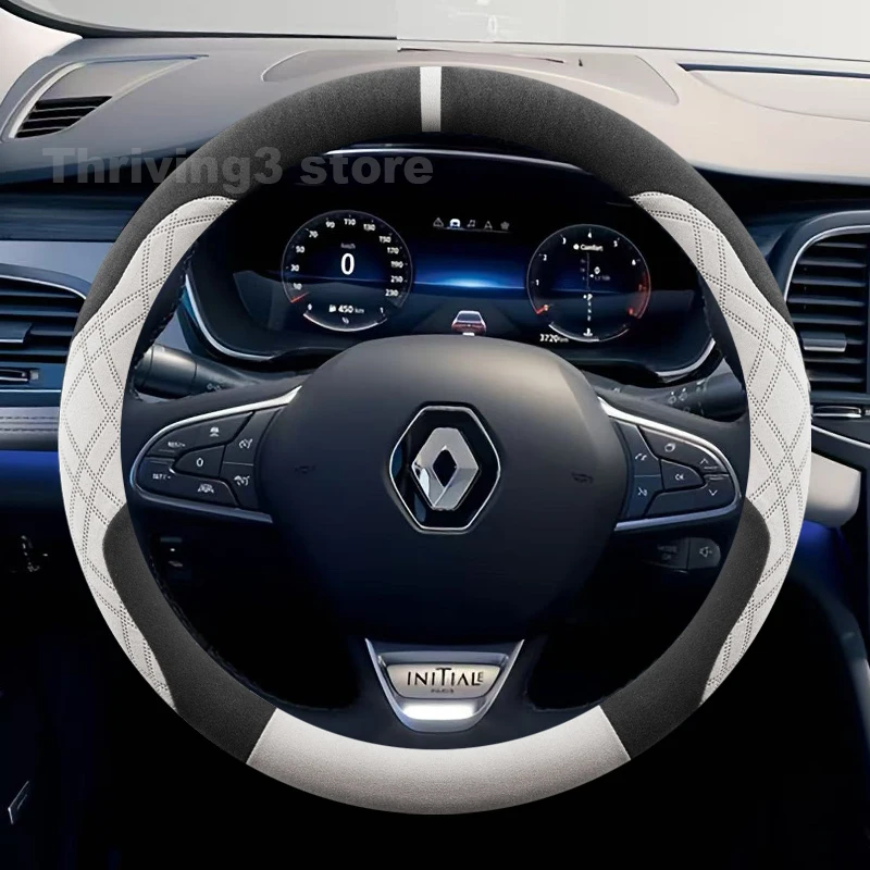 

Suede Warm Car Steering Wheel Cover For Renault Talisman Estate 2019-2023 Kardian 2024 Winter Warm Auto interior Accessories