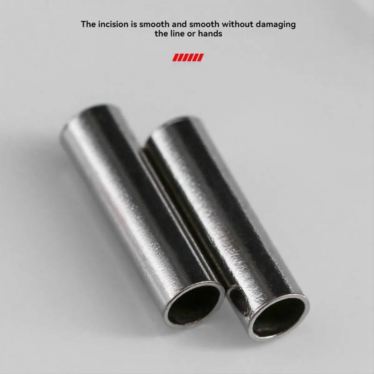 【BUYERS】200pcs Fishing Crimping Sleeves Fishing Line Crimp Wire Leader Copper Tube Connectors Fishing Single Barrel 2.6x10mm