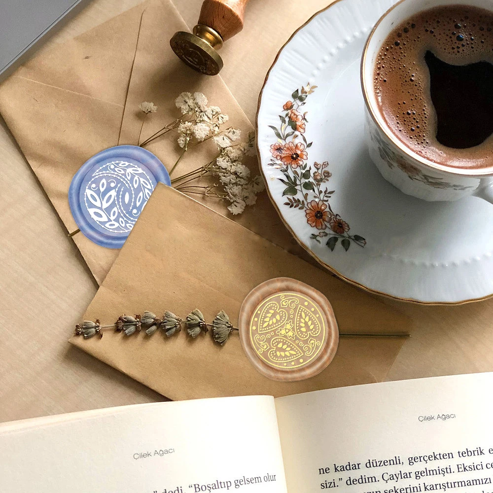 Intricate Doodle Round Square  - Wax Seal Stamp Set recension och pris