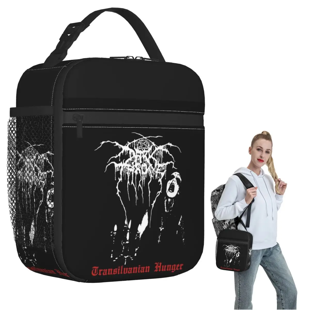 

Darkthrone Norwegian Black Metal Band Insulated Lunch Bag for Women Kids Portable Food Boxes Thermal Lunch Box Tote