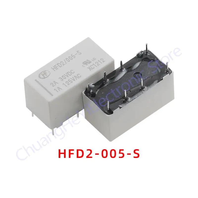 5ชิ้น/ล็อตใหม่รีเลย์ HFD2-005-S HFD2-012-S HFD2-024-S 8PIN 2A 5V 12V 24V รีเลย์