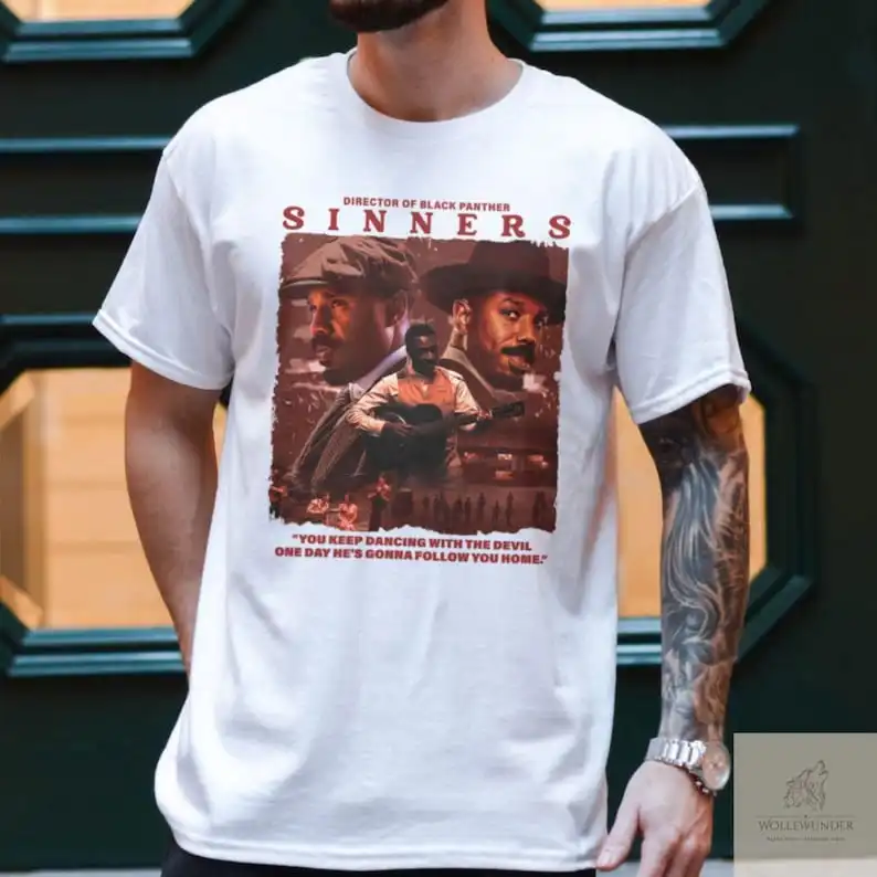 Sinners 2025 Movie Shirt, Dancing with Devil Aesthetic Movie Lover, T-shirt