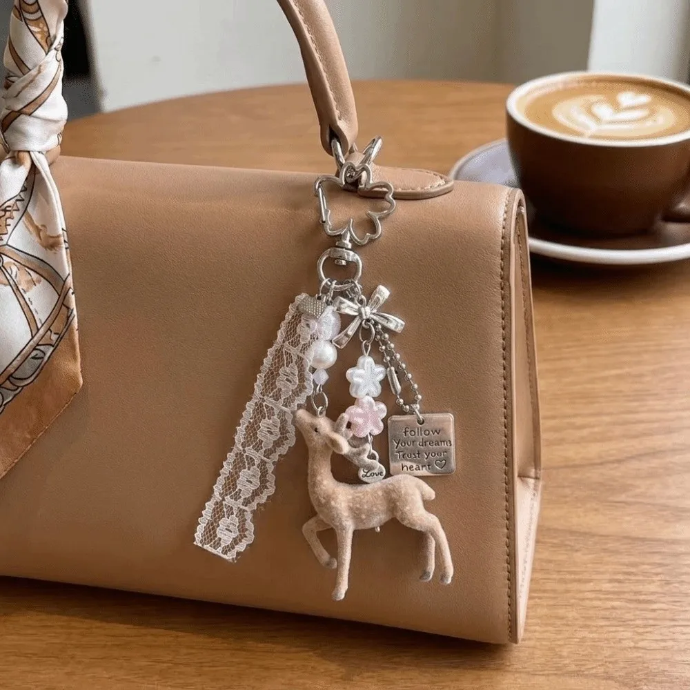 Versatile Portable Christmas Elk Handmade 3D Phone Charms Korean Style Bag Pendant Christmas Gift