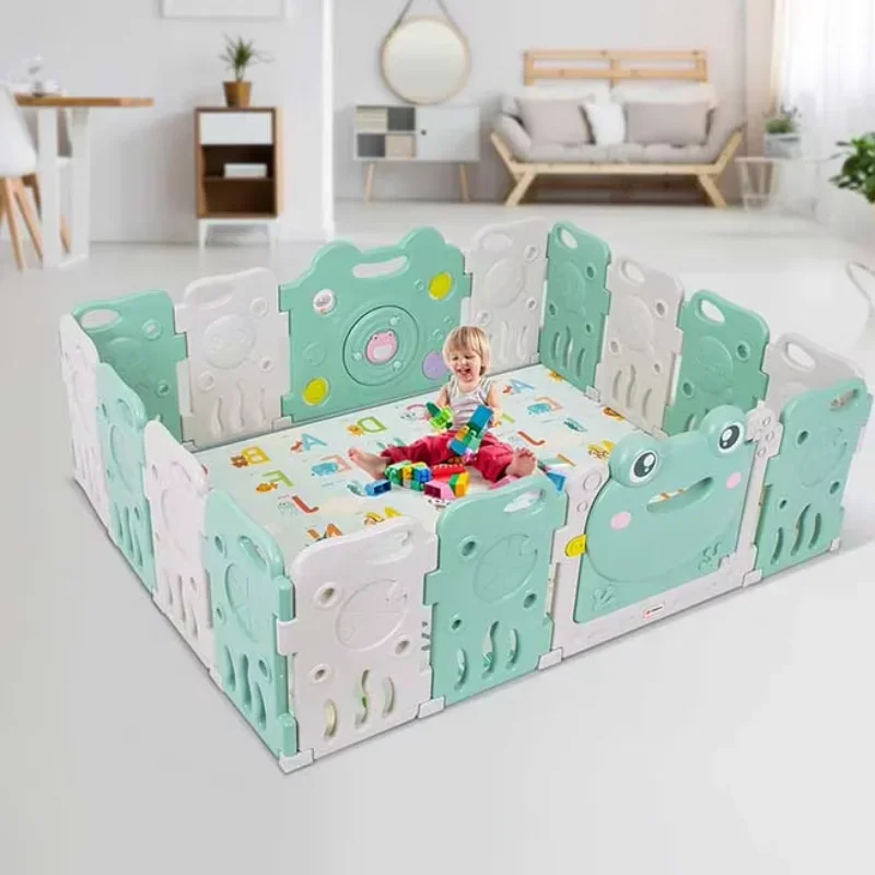 ABST Box per bambini con pannello a 16 lati Cancelli di sicurezza interattivi per bambini Sala giochi per bambini Design a rana