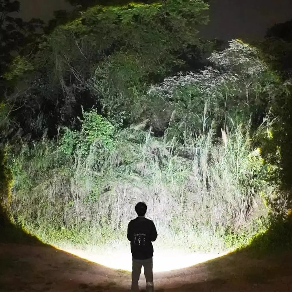 Portable LED Camping Light USB Rechargeable Hanging Lantern Hook Design Work Flashlight For Outdoor Tent Fishing Emergency