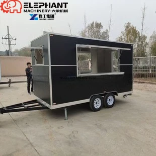 Outdoor Event Rectangle Food Trailer Square Mobile Catering Truck For Fair Party