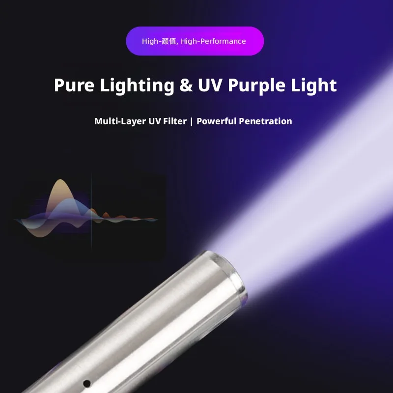 365nm Cat Moss Detection Lamp Usb Charging Fluorescent Uv Lamp Currency Verification Antique Bead Identification Led Flashlight