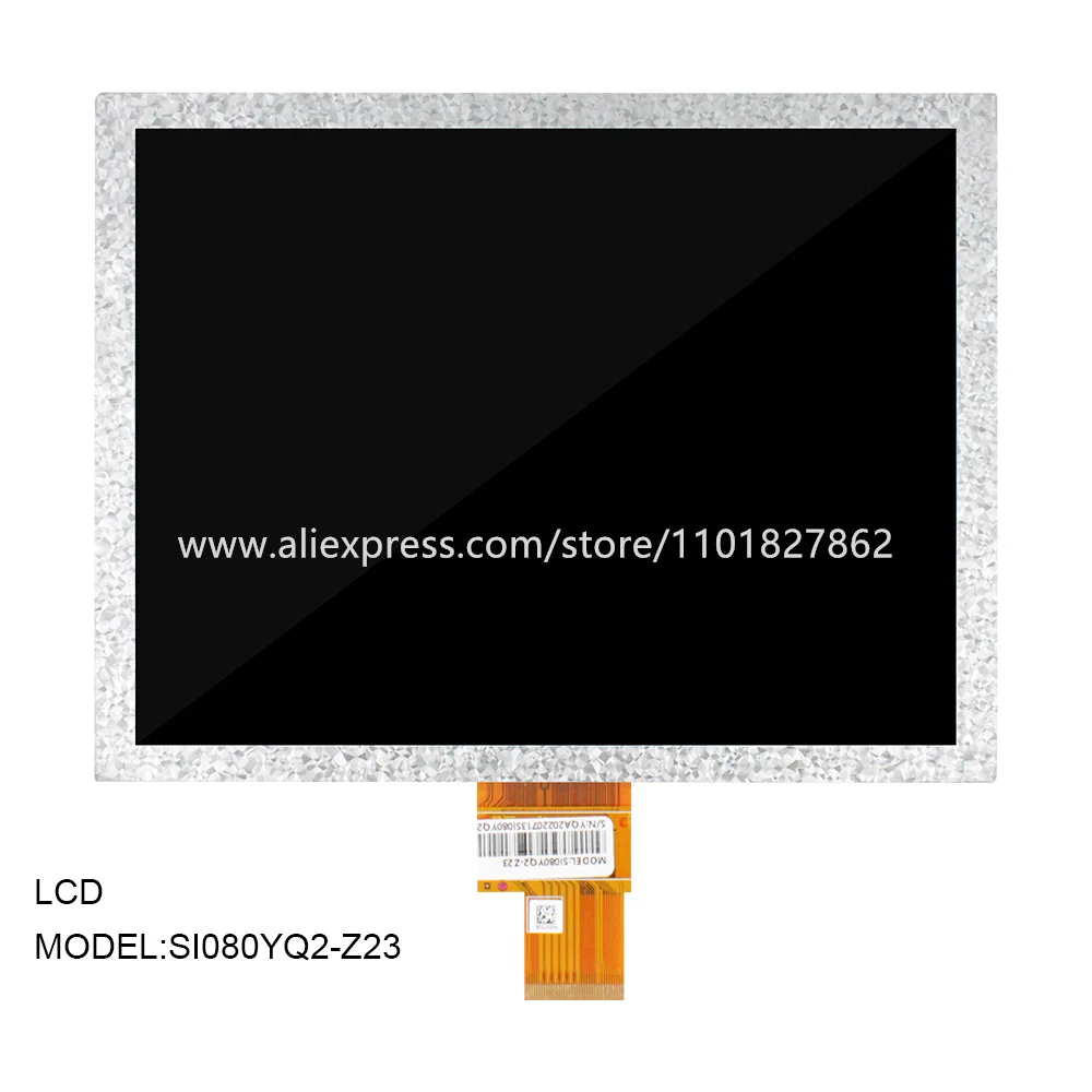 8 Inch LCD Display Screen 40 Pins LVDS  SI080YQ2-Z23 Resolution 1024*768 Brightness 230 For Automotive Display