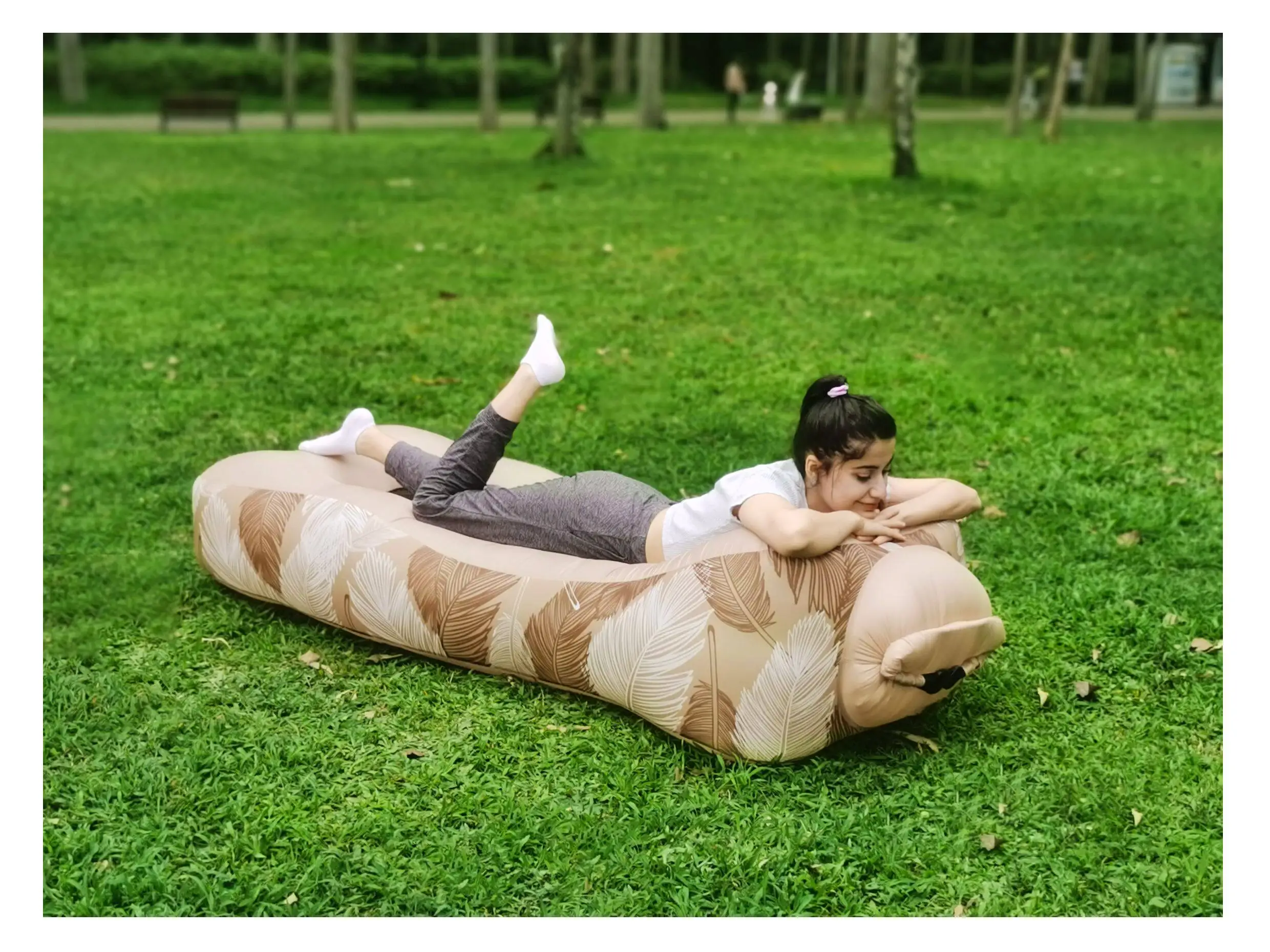NEW  Outdoor Camping Music Festival Lazy Inflatable Sofa Travel Portable Inflatable Sofa Outdoor Inflatable Bed