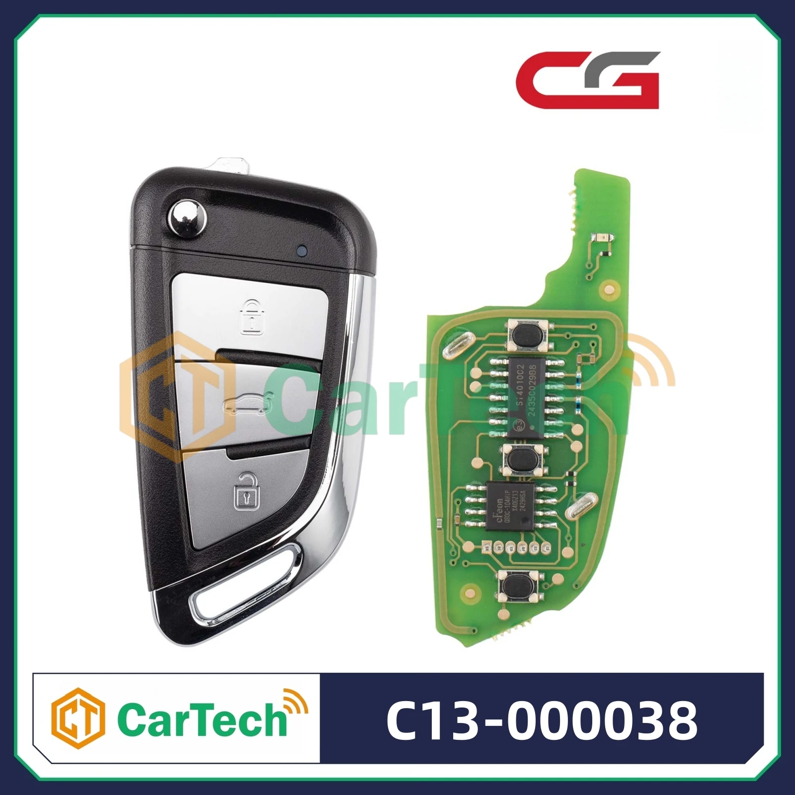 Cartech CGDI CG C13-000038 3 Buttons Wire Remote for Metal Knife Style