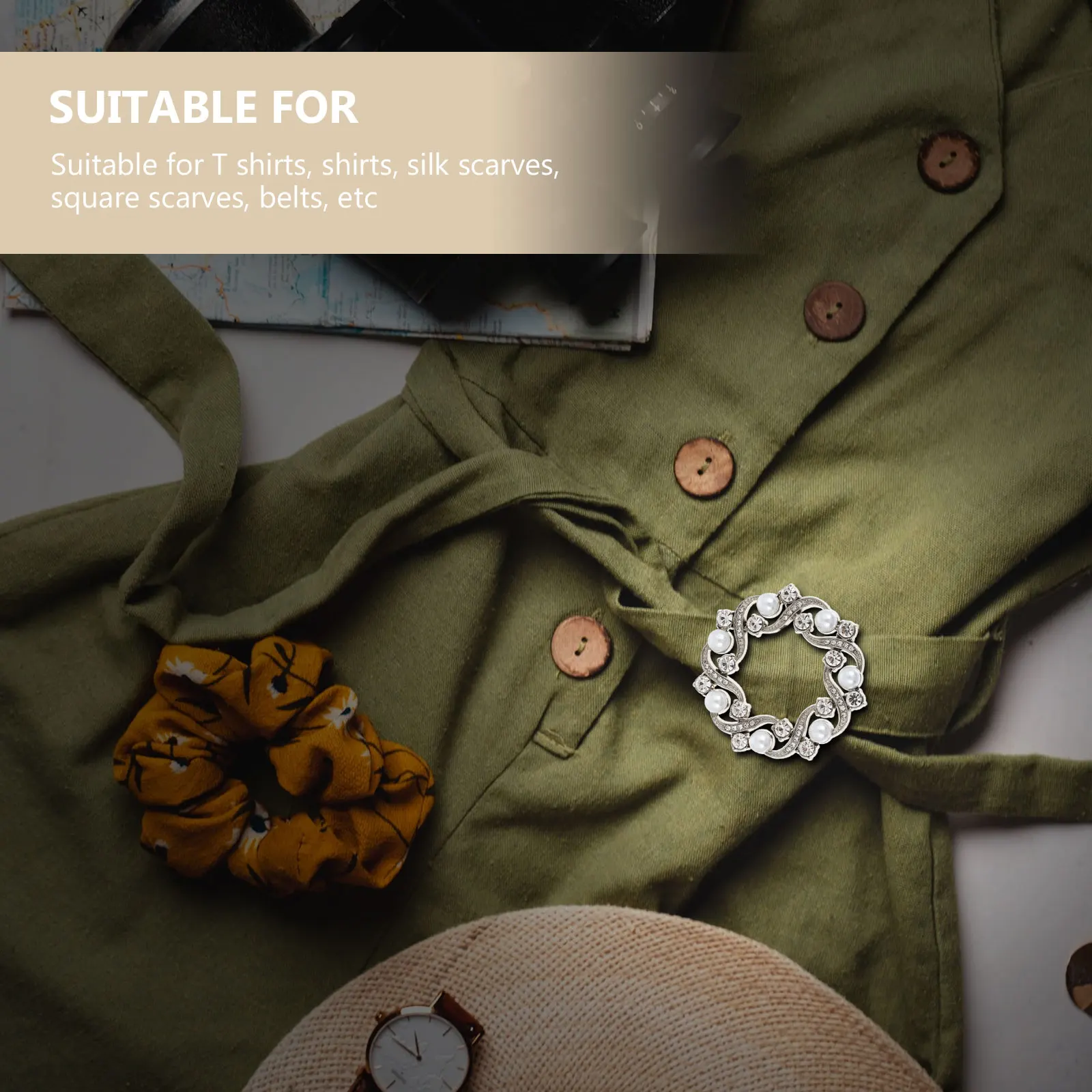 

2pcs Alloy Round Blouse Buckles Clothing Decoration Scarf Tie Rings For T-Shirts Silk Scarves Shirts Belts Women Ladies Girls