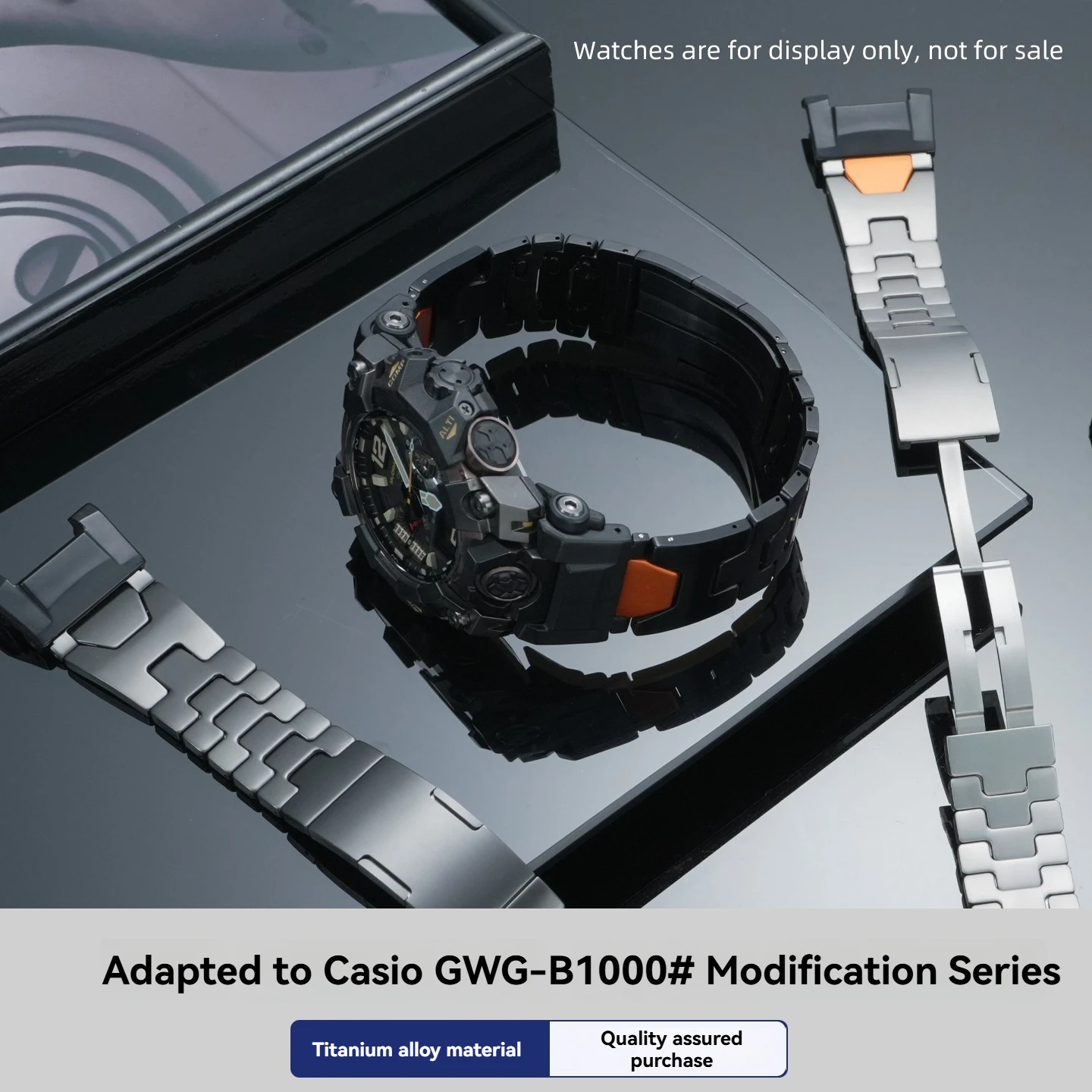 DIY Professional Titanium Alloy Upgrade Strap for Casio G-Shock Mudmaster 3rd Gen GWG-B1000 | Ultra-Light Conversion Band