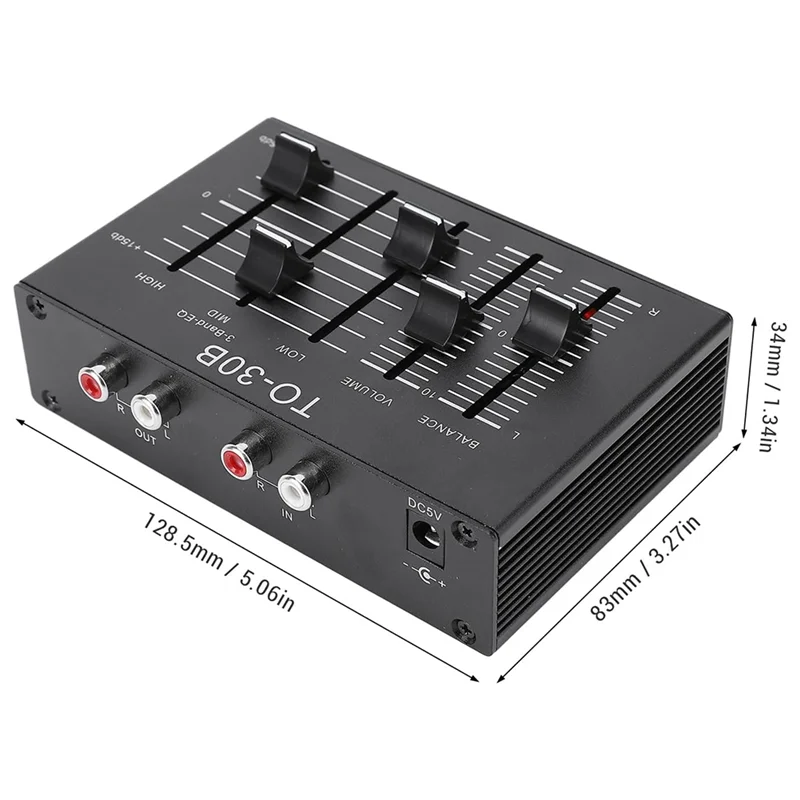 Leading-3 Band EQ Equalizer Low Noise Volume Control High Medium Low 3 Band Sound Channel Forturntables, Sound Cards,Guitars