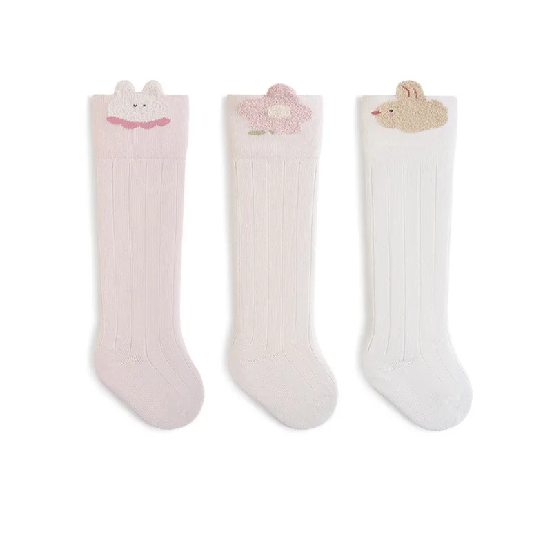 5 Colors Winter Warm Thickened Cotton Socks Cute Girls Socks Long Soft Baby Stockings High Knee Socks Newborn Baby Socks 0-3Y