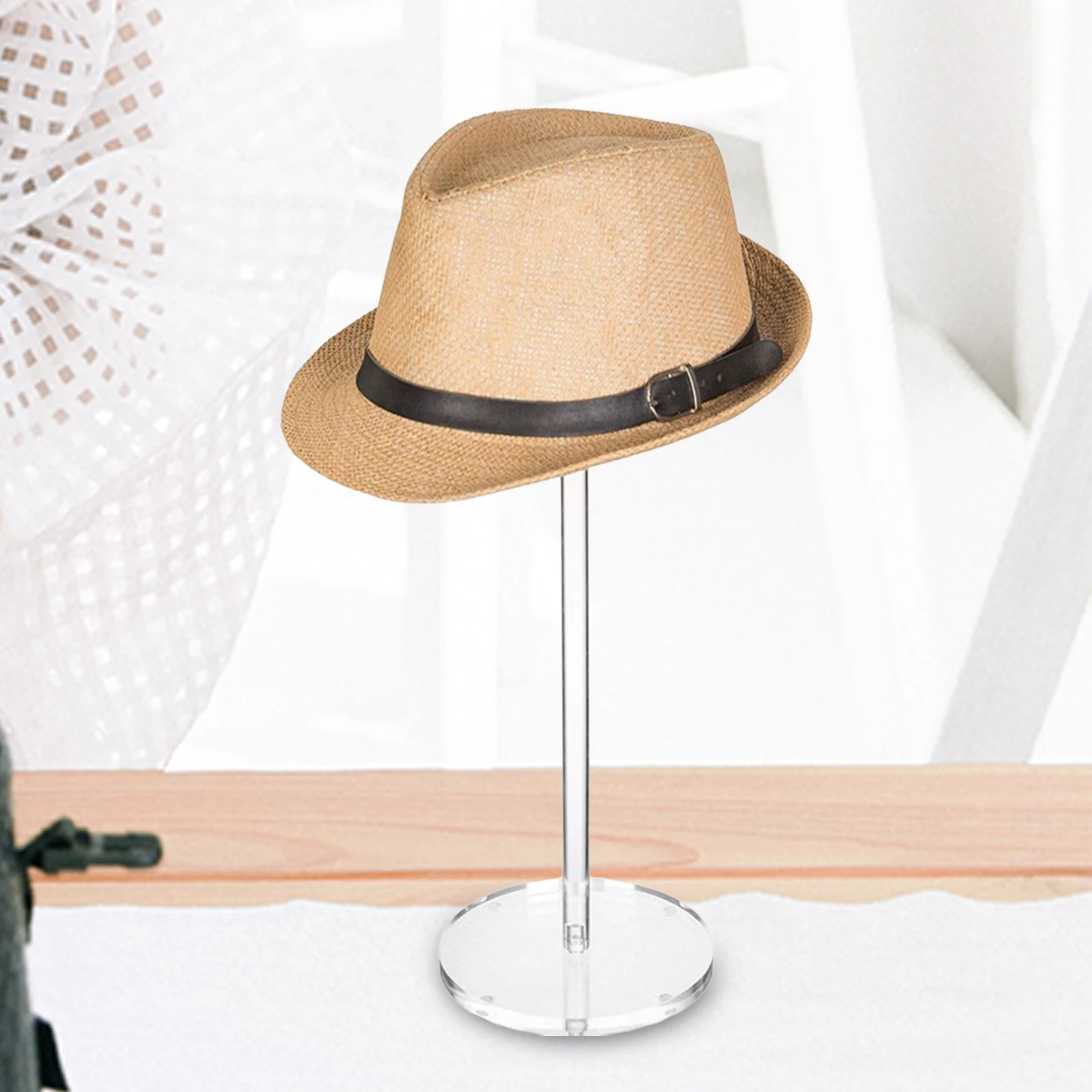 Acrylic Hat Stand Hat Display Rack Clear Wig Stand Freestanding Baseball Hat Rack for Jewelry Various Hats Wig Cowboy Hat Market