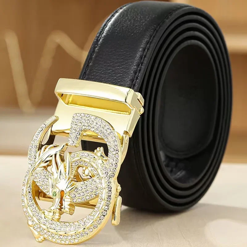 2024 Hot Selling Europe and American Luxury Brand Ssangyong Design New Belt Men Casual Belt Jeans Belt 130CM Dropshipping