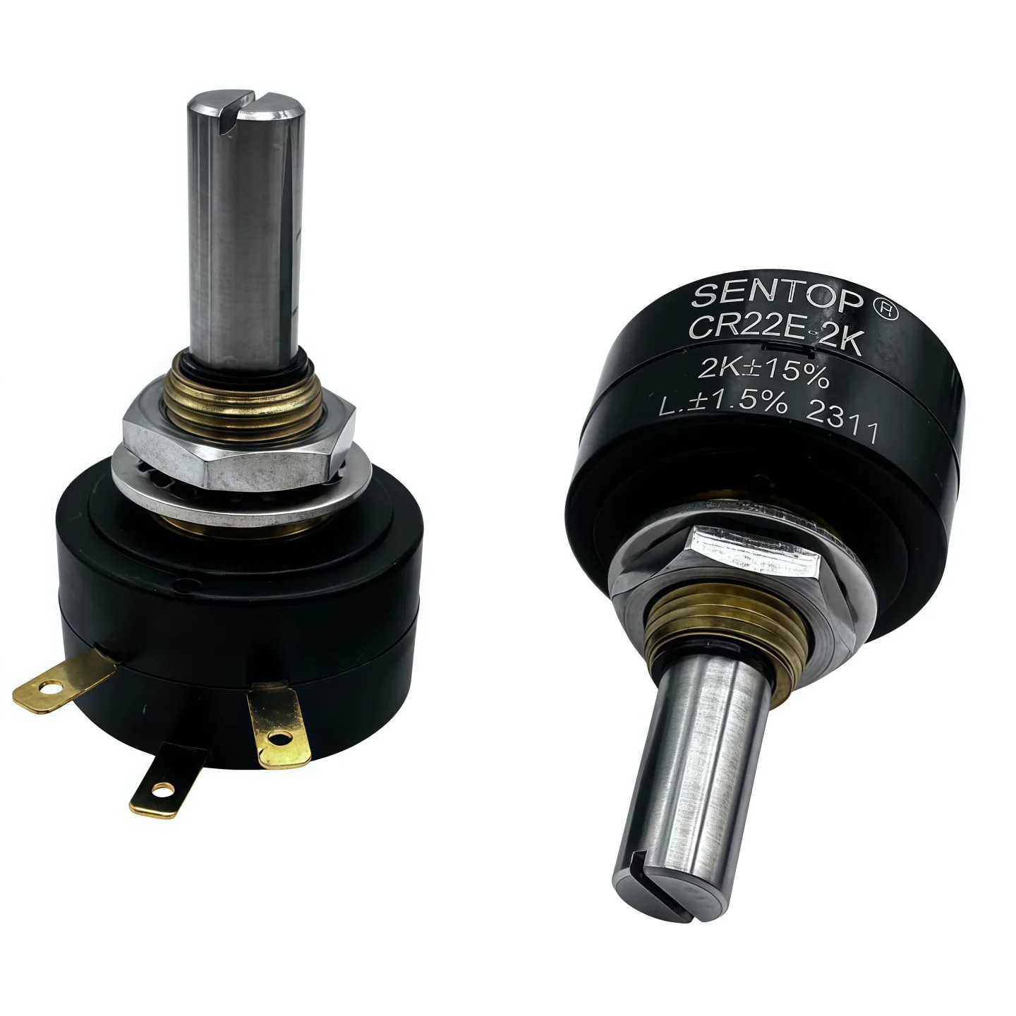 1PC CR22E Conductive Plastic Potentiometer 1K 2K 5K 10K Ohm WDD22P1 360 Degree Rotation 3 Pins 6MM round Shaft Replacement for F