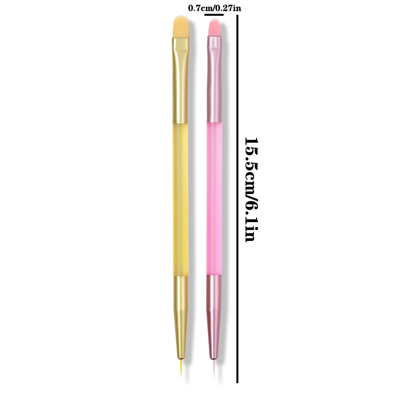 Nail Design Art Double Headed Pen Brush Painting Brush Uv Gel Extension Drawing Carving Pen Diy Manicure Tool Nail Brush