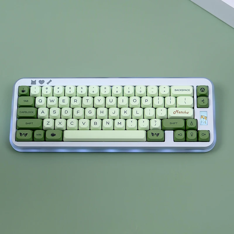 Matcha KOA PBT Keycap Marshmallow Similar MAC MOA Keycaps For Mechanical Keyboard ISO Enter 7U space Japanese Korean Key Caps