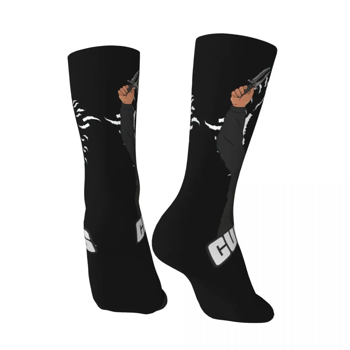 Funny Compression Sock for Men Cultists GTA Style Hip Hop Vintage Escape from Tarkov FPS RPG MMO Game Seamless Boys Crew Sock