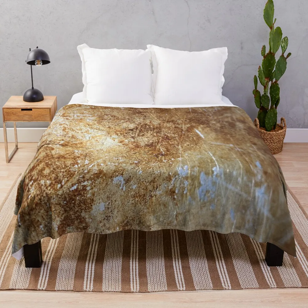 Metal Texture Stain Photograph Throw Blanket blankets ands Sleeping Bag For Sofa Thin Hairy Blankets