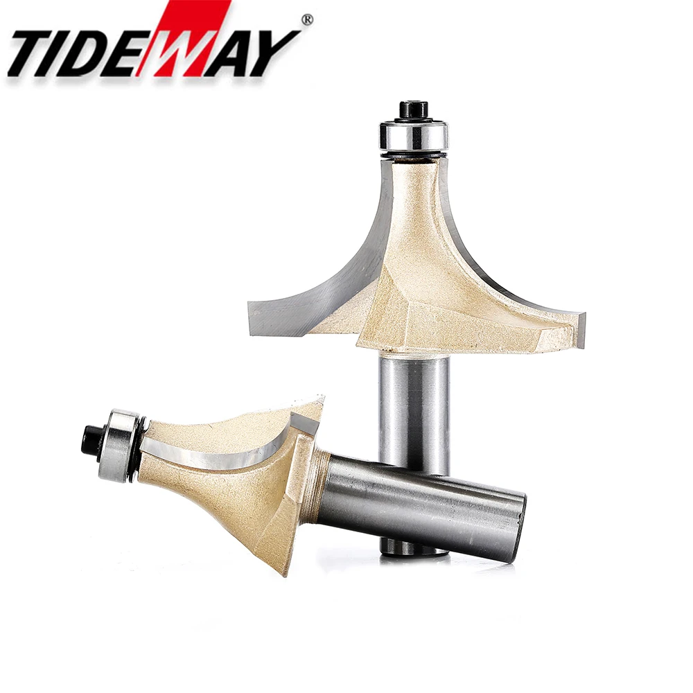 Tideway-broca de fresadora de carburo de tungsteno, herramienta de carpintería de madera, con rodamiento, redonda, CNC