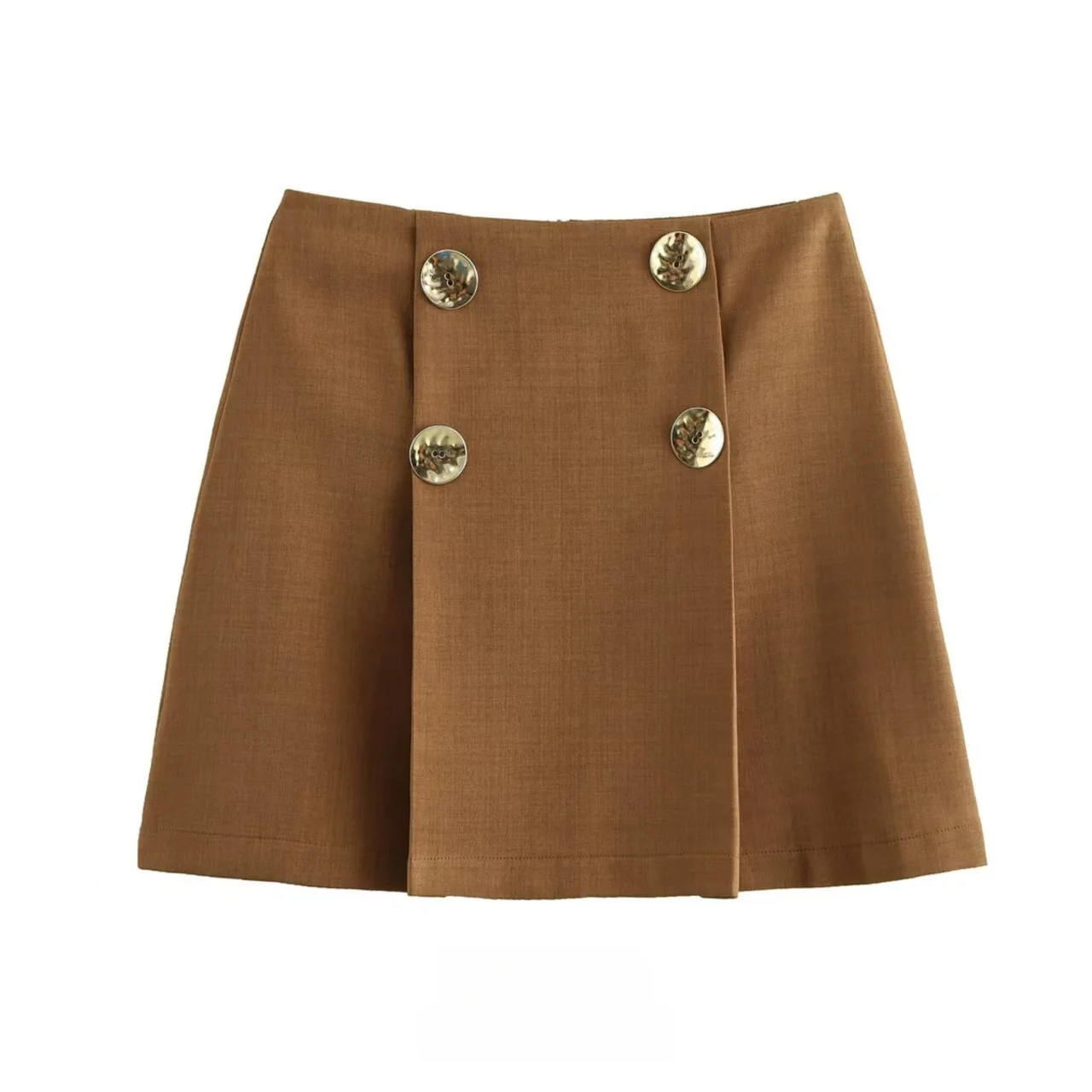 Saia plissada de emagrecimento de cintura alta feminina estilo retro para outono e inverno moda europeia e americana nova chegada