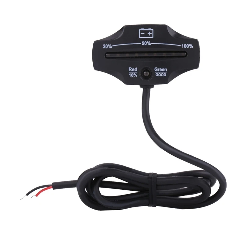 547C Two Wire LED Battery Level Display Voltages Meter for 12V 24V Equipment Use