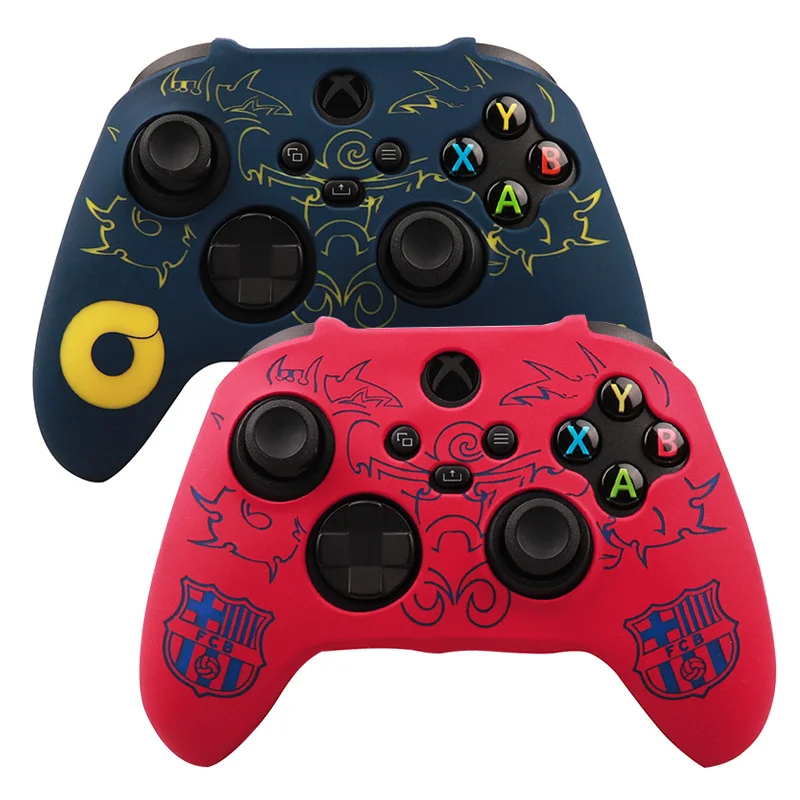 Casing Kontrol Ukiran Laser Lembut Silikon untuk PS4/PS5/XSX Casing Kulit Pengendali Gamepad Joystick Aksesori Game PENUTUP UNTUK PS4