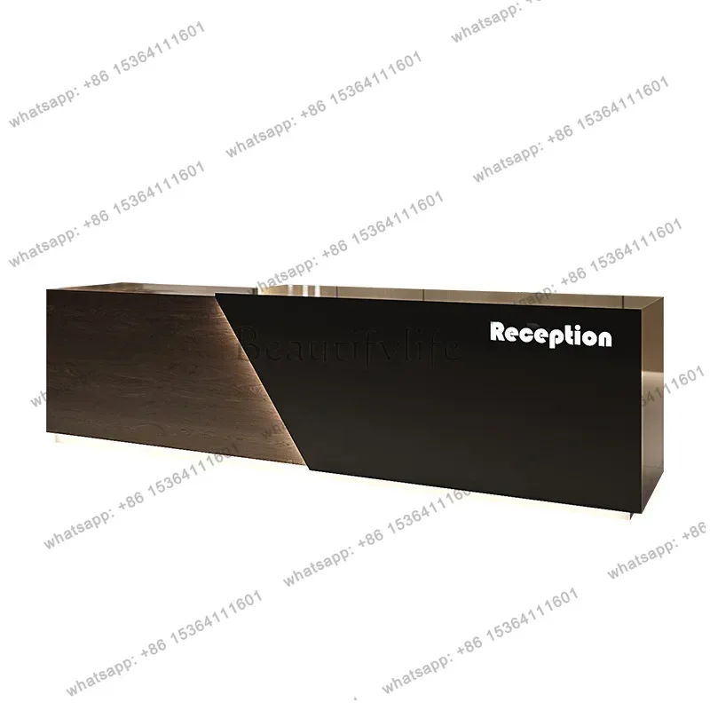Best Sellers Simple Fashionable Reception Desks Small Modern Light Luxury Reception Desks Office Furniture Sportello Di Ricevime