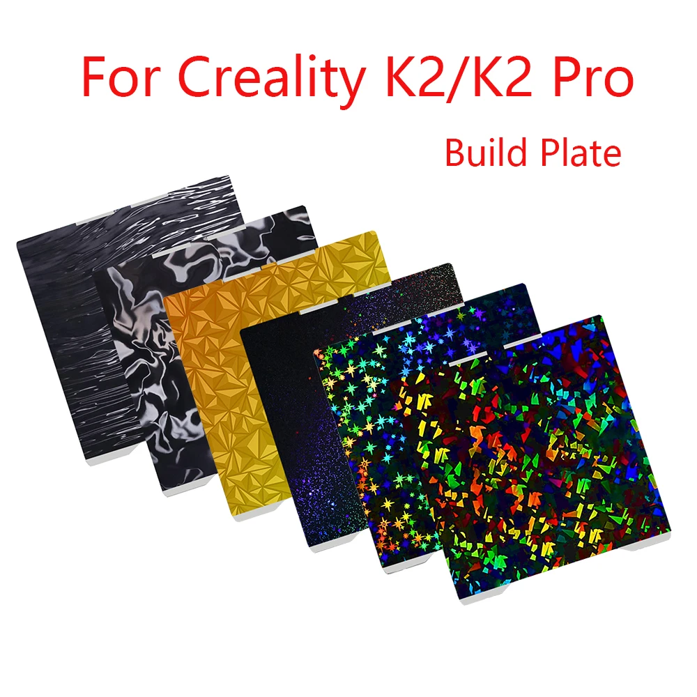 Plaque de construction double face en acier à ressort pour imprimante 3D Creality K2 K2 Pro, compatible PEI PEY PEO PET, pour K2 Pro