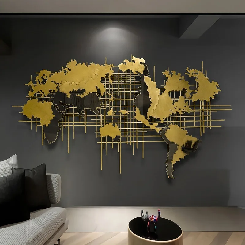 Three-dimensional pendant restaurant wall decoration hotel stainless steel wall decoration