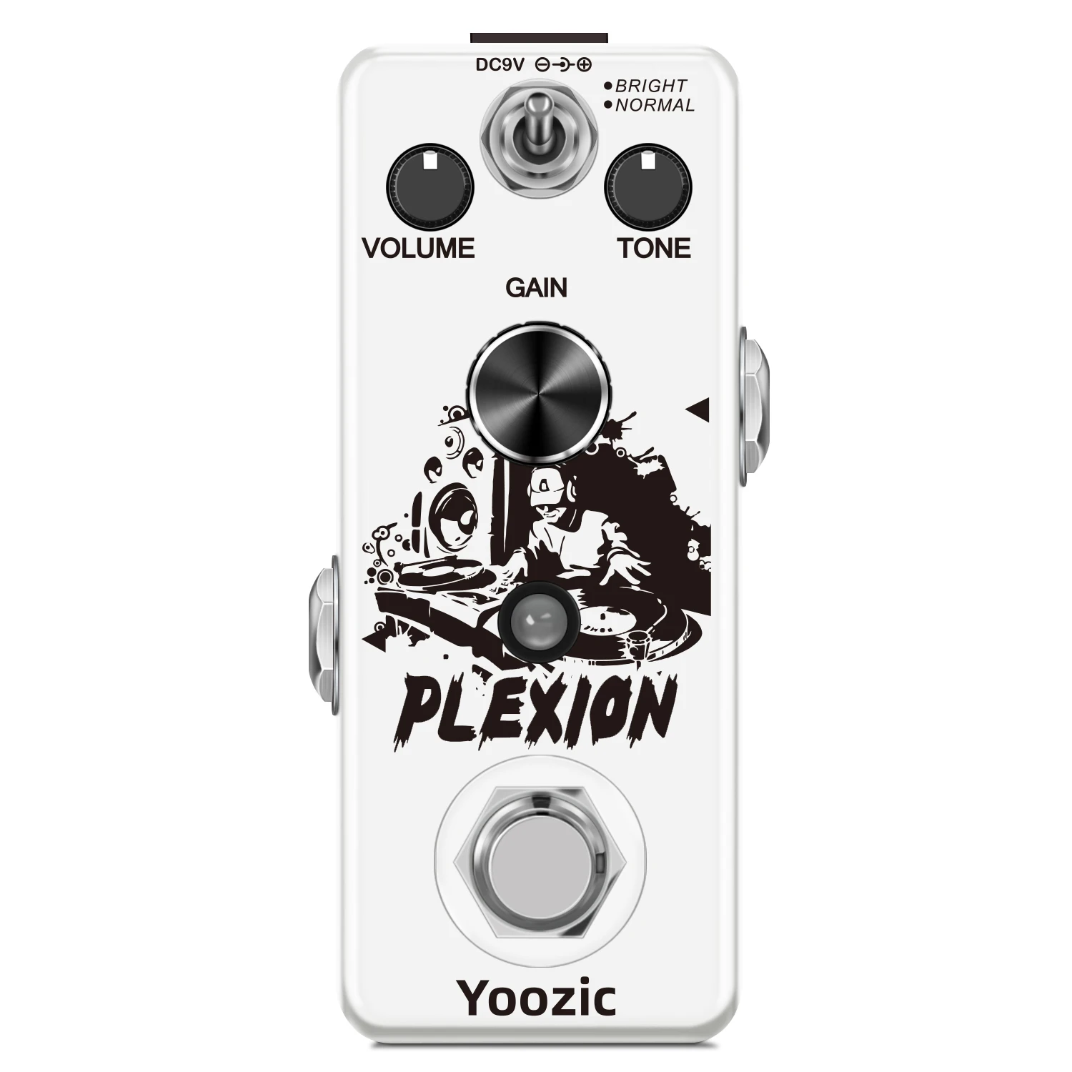 Yoozic LEF-324 Plexion Distortion Pedal for Guitar & Bass with Bright and Normal Mode True Bypass