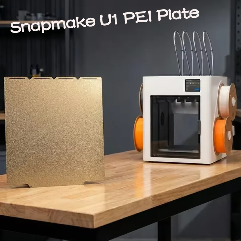 Magnetic PEI Plate 276x293mm Snapmake U1 Platform Double Sided Textured PEI Flexible Steel Sheet Good Adhesion 3d Printer Bed