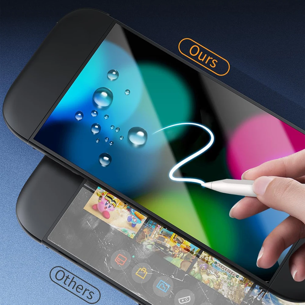 1-4 قطعة واقي للشاشة من الزجاج المقسى للتبديل/التبديل OLED/التبديل 2 أفلام مقسى مضادة للخدش مع إطار محاذاة تلقائي