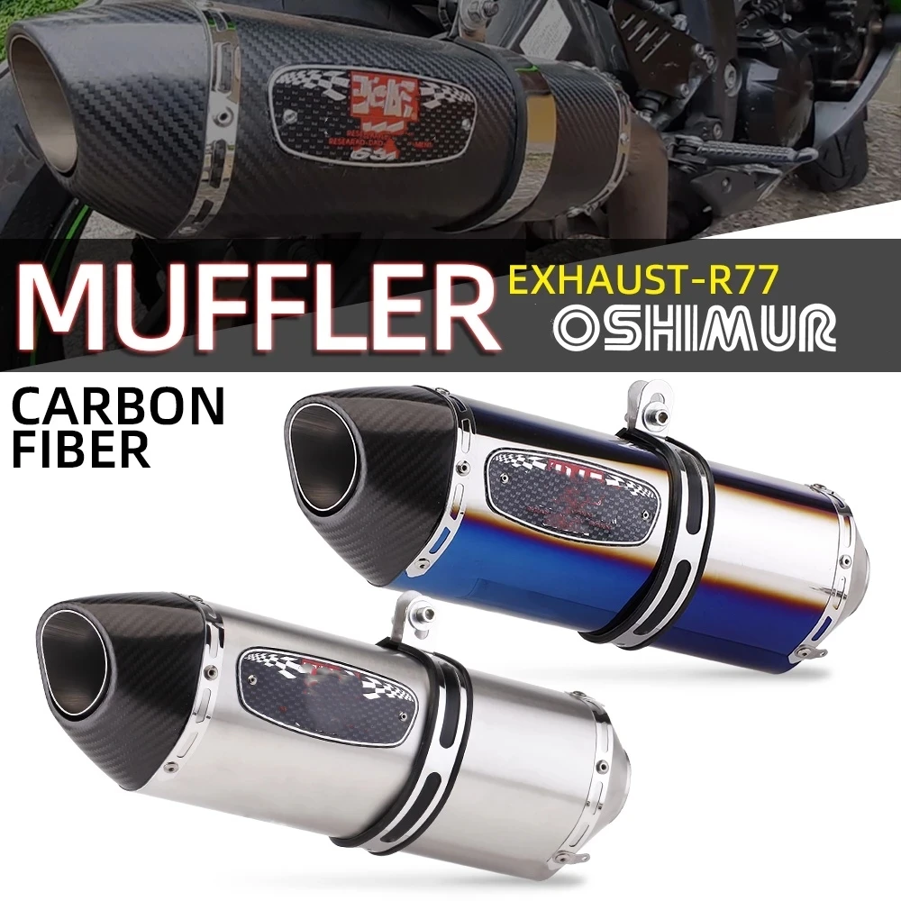 51MM Universal Yoshimura Moto Auspuff Schalldämpfer Rohr Escape Für R1R3R25 GSXR750 Z900/1000 CBR1000 ETC R77 Auspuff